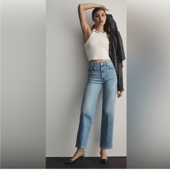 MOTHER Denim - NWT MOTHER The Rambler Zip Ankle Going Dutch Jeans Wide Leg Size 27